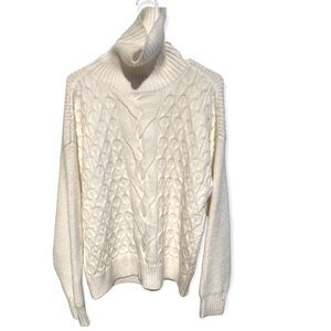 ALFANI Womens White Wool Blend Sweater